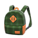 checkered backpack [Green] (Green/Brown)