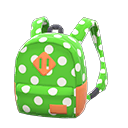 polka-dot backpack [Lime] (Green/White)