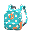 polka-dot backpack [Light blue] (Aqua/White)