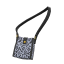 змеиная плечевая сумка [Серый] (Серый/Черный)