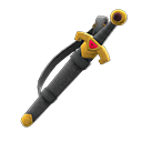 sword in scabbard [Black] (Black/Yellow)