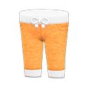 трикотажн. брюки капри [Оранжевый] (Оранжевый/Белый)