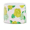 jupe motif roses [Tissu blanc & roses jaunes] (Blanc/Vert)