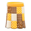 jupe patchwork [Jaune] (Jaune/Brun)