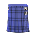 belted wraparound skirt [Blue] (Blue/Black)
