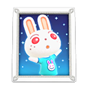 月兔的照片 [白色] (白色/藍色)