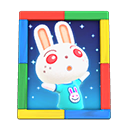 月兔的照片 [彩色] (白色/藍色)