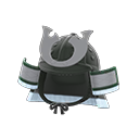 casco de samurái [Negro] (Negro/Gris)