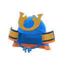casco de samurái [Azul] (Azul/Amarillo)