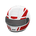 casco de carreras [Blanco] (Blanco/Rojo)