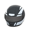 racing helmet [Black] (Black/White)