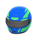 casco de carreras [Azul] (Azul/Verde)