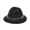 фетровая шляпа [Черный] (Черный/Серый)