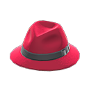 紳士帽 [紅色] (紅色/黑色)