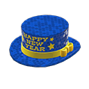 新年丝质礼帽 [蓝色] (蓝色/黄色)
