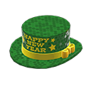 新年丝质礼帽 [绿色] (绿色/黄色)