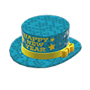 新年丝质礼帽 [浅蓝色] (水蓝色/黄色)