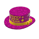 新年丝质礼帽 [粉红] (粉红/黄色)