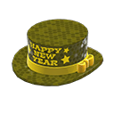 新年丝质礼帽 [黄色] (黄色/黄色)