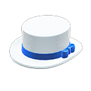hoge hoed [Wit] (Wit/Blauw)