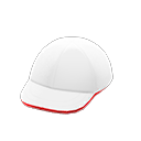運動帽 [白色×紅色] (白色/紅色)