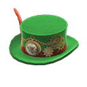 шляпа в стиле стимпанк [Зеленый] (Зеленый/Красный)