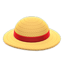 sombrero de paja [Rojo] (Beige/Rojo)