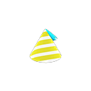 Mini-Partyhut [Gelb] (Gelb/Hellblau)