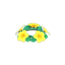 couronne fleurs lumineuse [Jaune] (Jaune/Vert)