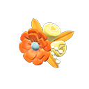 fermaglio floreale [Arancio] (Arancio/Giallo)
