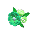 horquilla flor [Verde] (Verde/Verde)