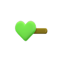heart hairpin [Green] (Green/Yellow)
