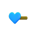 clip corazón [Azul] (Azul/Amarillo)