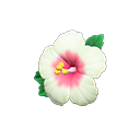 hibiscus hairpin [White] (White/Green)