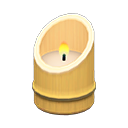 bamboo candleholder [Dried bamboo] (Yellow/Beige)