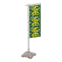 verticale vlag [Wit] (Wit/Groen)
