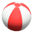 ballon de plage [Rouge] (Rouge/Blanc)
