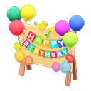 Animal Crossing New Horizons Birthday Sign Image