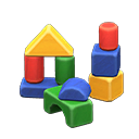 wooden-block toy: (Colorful) Green / Colorful