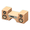 wooden-block stereo: (Natural) Beige / Beige