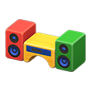 wooden-block stereo: (Colorful) Yellow / Colorful