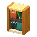 wooden-block bookshelf: (Mixed wood) Brown / Yellow