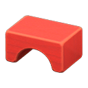 wooden-block stool: (Colorful) Red / Red