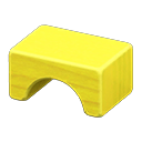 wooden-block stool: (Vivid) Yellow / Yellow