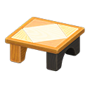 tavolo blocchi di legno [Legno misto] (Marrone/Nero)