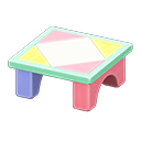 Animal Crossing New Horizons Pastel Wooden-block Table