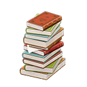 stack of books: (Literature) Colorful / White