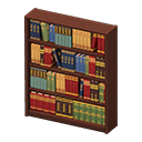 wooden bookshelf [Dark brown] (Brown/Colorful)