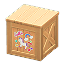 wooden box: (Natural) Beige / Pink