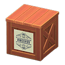 wooden box: (Brown) Brown / White
